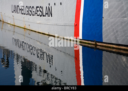 Odinn, ein Schiff von der isländischen Küstenwache. Jetzt verwendet als eine Museumsausstellung im Schifffahrtsmuseum von Reykjavik, Reykjavik Island. Stockfoto