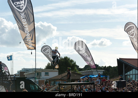 Tierische Bike Show in 2010 Poole Tier Windfest, statt auf Sandbänken, Poole. Stockfoto