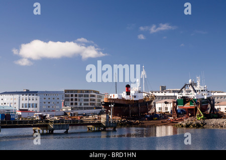 Schiffe in der Werft repariert wird. Reykjavik, Island. Stockfoto