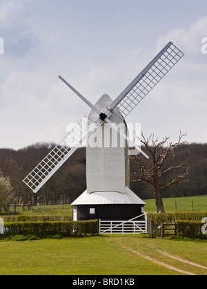 Lowfield Heath post Mühle, Surrey, England, UK. Stockfoto