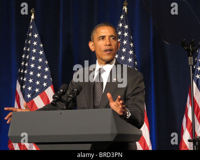 Präsident Barack Hussein Obama, der derzeitige Präsident der Vereinigten Staaten von Amerika. Stockfoto