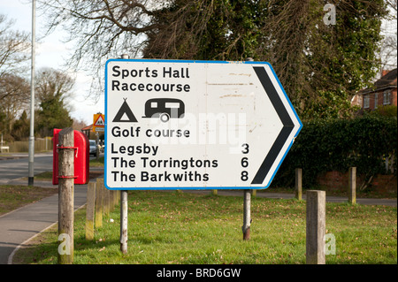 Market Rasen Rennbahn Lincolnshire Zeichen Stockfoto