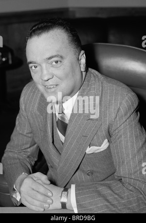 Portrait-Foto von J (John) Edgar Hoover (1895-1972) - der erste Direktor des Federal Bureau of Investigation in den USA. Stockfoto