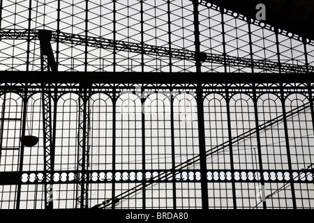 Gare des Austerlitz Railway Station Eisen und Glas Architektur Stockfoto