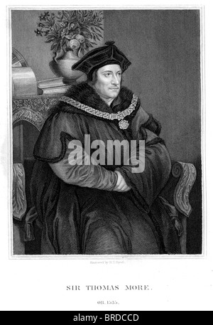 Sir Thomas More auch bekannt als Saint Thomas mehr, war ein englischer Rechtsanwalt Sozialphilosoph, Autor und Staatsmann. Stockfoto