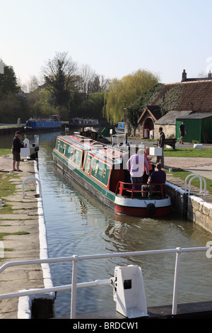 Der Kennet und Avon Kanal, Bradford on Avon, Wiltshire, England, Großbritannien Stockfoto