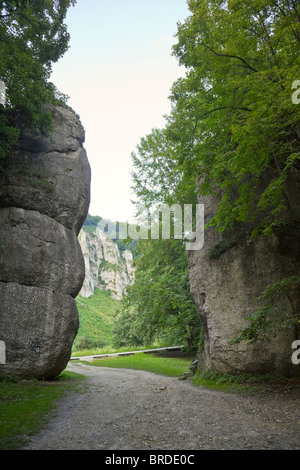 Naturdenkmal "Gate of Krakow" in Ojców in der Nähe von Krakau, Polen Stockfoto