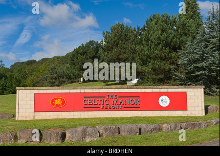 Melden Sie außen The Celtic Manor Resort dem Ryder Cup 2010 in Newport Gwent South East Wales UK stattfindet Stockfoto