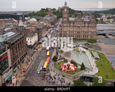 Edinburgh vom oberen Rand das Scott Monument Stockfoto