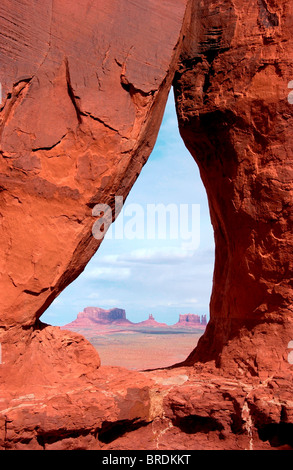 Tear Drop Arch Monument Vally USA Stockfoto