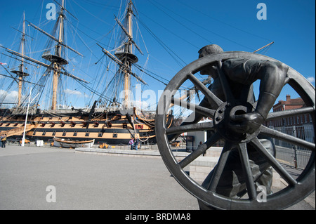 HMS Victory in Portsmouth Historic Dockyard, England, UK Stockfoto