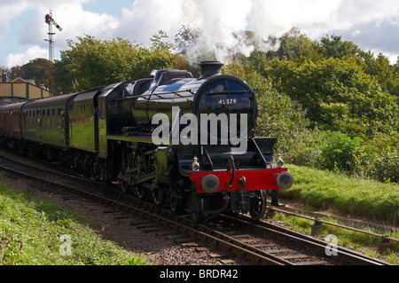 Dampfzüge auf der Mid-Hants Eisenbahn in Hampshire, England. aufgenommen im Herbst Gala im September 2010 Stockfoto