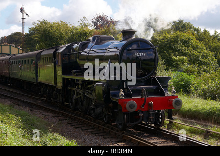 Dampfzüge auf der Mid-Hants Eisenbahn in Hampshire, England. aufgenommen im Herbst Gala im September 2010 Stockfoto