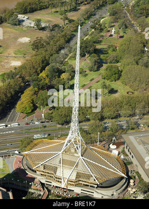 Blick auf das Art Center St Kilda Road von der Oberseite der Eureka Tower Melbourne victoria Australien Stockfoto