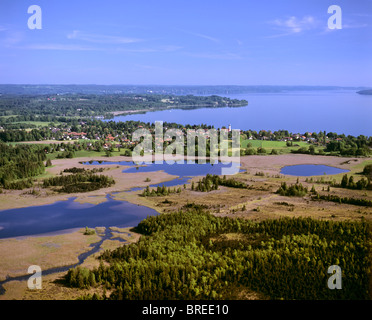 Seeshaupt am See Starnberger See, Osterseen Seen an Front, See Groebensee, Grosser und Kleiner Gartensee Seen, Oberbayern Stockfoto