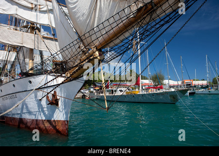 Picton Castle vertäut in Avarua, Cookinseln Stockfoto