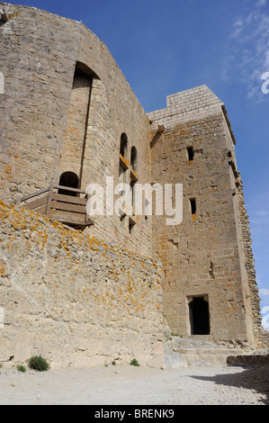 Queribus Burg in Cucugnan, Land der Katharer, Aude, Languedoc-Roussillon, Frankreich Stockfoto