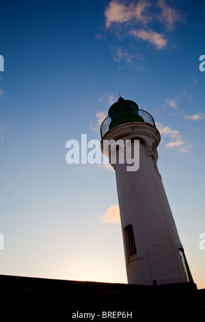 Leuchtturm von Saint-Valery-En-Caux, Haute-Normandie, Frankreich Stockfoto