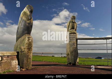 Aussichtspunkt mit Blick auf Monifieth Bay Stockfoto