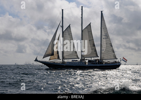 Tall Ships Race 2010 zwischen Kristiansand und Hartlepool an Bord der Christian Radich Stockfoto