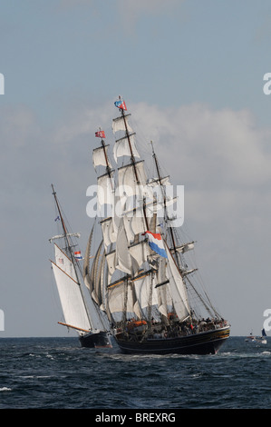 Tall Ships Race 2010 zwischen Kristiansand und Hartlepool an Bord der Christian Radich Stockfoto