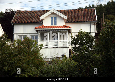 Traditionelles Haus in Hvitsten Akershus Grafschaft Stockfoto