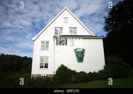 Schulgebäude in Hvitsten Akershus Grafschaft Stockfoto