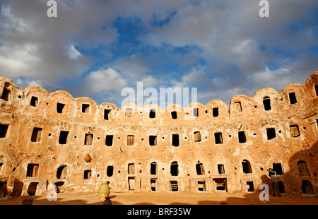 Die befestigte Korn lagern Qasr Al Haj, Libyen Stockfoto
