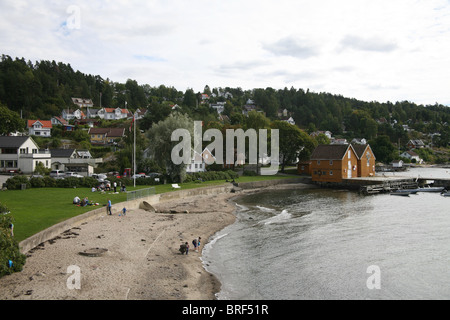 Strand in Hvitsten Akershus Grafschaft Stockfoto