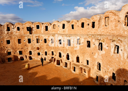 Die befestigte Korn lagern Qasr Al Haj, Libyen Stockfoto