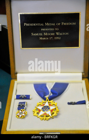 Presidential Medal of Freedom Samuel Moore Walton Wal-Mart Besucherzentrum Bentonville, Arkansas Stockfoto