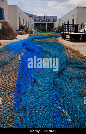 Fischernetze zum Trocknen in Altea, Spanien Bild von Brian Hickey aufgereiht Stockfoto