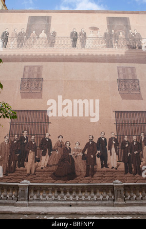 HAVANNA: CALLE MERCADERES WANDBILD Stockfoto