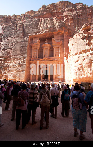 Der alten Felsen geschnitzt Stadt Petra, Jordanien. Stockfoto