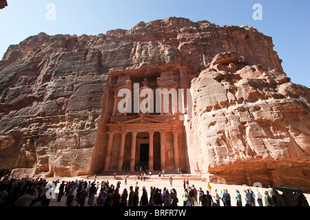 Der alten Felsen geschnitzt Stadt Petra, Jordanien. Stockfoto