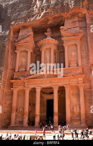 Der alten Felsen geschnitzt Stadt Petra, Jordanien. Stockfoto