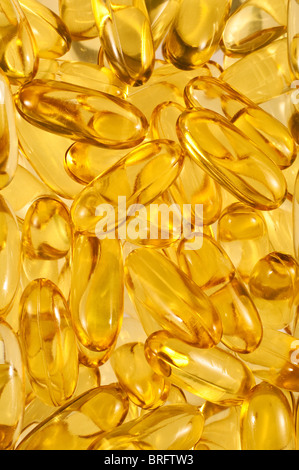 Omega 3 Fischleber Öle Kapseln Stockfoto