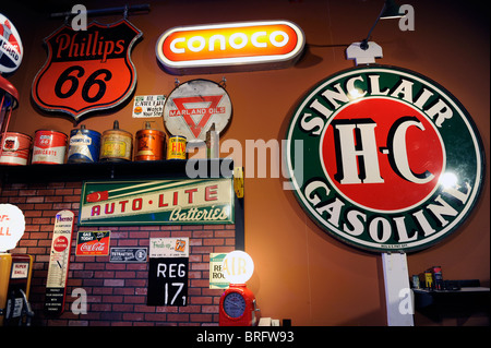 Benzin Anzeige Route 66 Museum Clinton Oklahoma Stockfoto