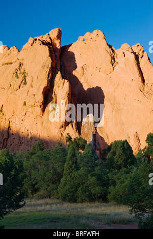 Nord-Gateway-Rock; Jahren der Erosion verlassen Sandstein-Formationen im Garten der Götter, Colorado Springs, Colorado, USA Stockfoto