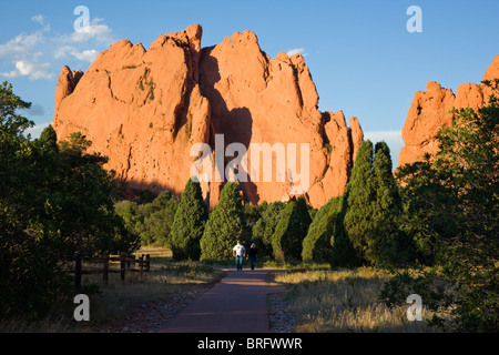 Nord-Gateway-Rock; Jahren der Erosion verlassen Sandstein-Formationen im Garten der Götter, Colorado Springs, Colorado, USA Stockfoto