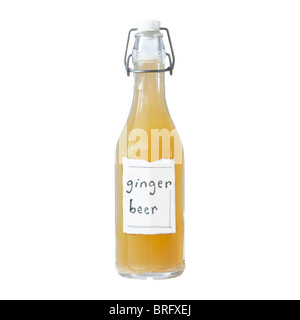 Hausgemachte Ginger Bierflasche in einer Pop-Top-Flasche Stockfoto