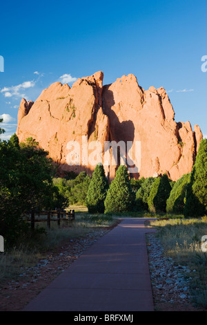 Nord-Gateway-Rock; Jahren der Erosion verlassen Sandstein-Formationen im Garten der Götter, Colorado Springs, Colorado, USA Stockfoto