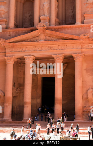 Der alten Felsen geschnitzt Stadt Petra, Jordanien. Stockfoto