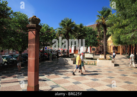 Central Square in Silves Stadt Algarve Portugal Stockfoto