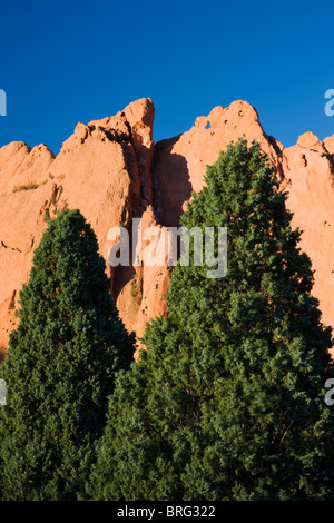 Nord-Gateway-Rock; Jahren der Erosion verlassen Sandstein-Formationen im Garten der Götter, Colorado Springs, Colorado, USA Stockfoto