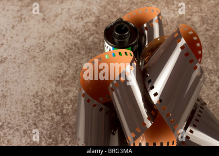 Fotografische 35mm-Film, auch bekannt als 135-Format. Stockfoto