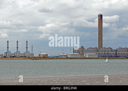 Gas- und ölbefeuerten Kraftwerken, UK. Stockfoto