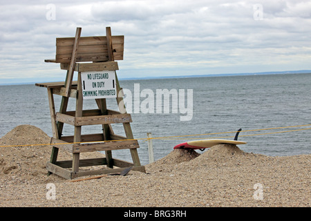 Bewölkten Tag am Strand Long Island NY Stockfoto