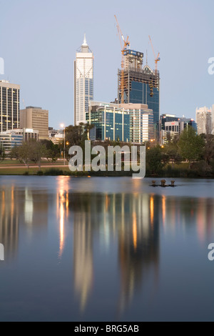 Bau der neuen BHP Billiton Wolkenkratzer, Perth, Western Australia Stockfoto