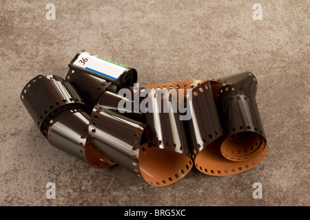 Fotografische 35mm-Film, auch bekannt als 135-Format. Stockfoto